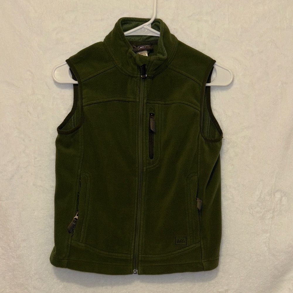 REI Olive Fleece Vest